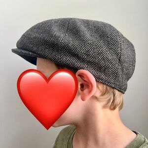 Walrus Hats Gray Herringbone Newsboy Cap (Toddler, Boys, Youth)
